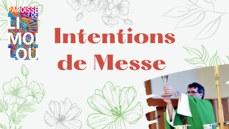 Intention De Messe – Paroisse De Limoilou